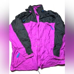 Vintage GAP Jacket Womens XL Pink Windbreaker Parka‎ Full Zip Nylon 90s 80s